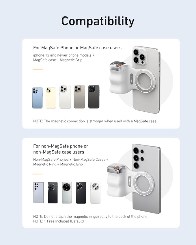 TELESIN Fun Shot Magnetic Camera Grip with Wireless Remote & Tripod Mount Support TELESIN Fun Shot Magnetic Camera Grip with Wireless Remote & Tripod Mount Support
